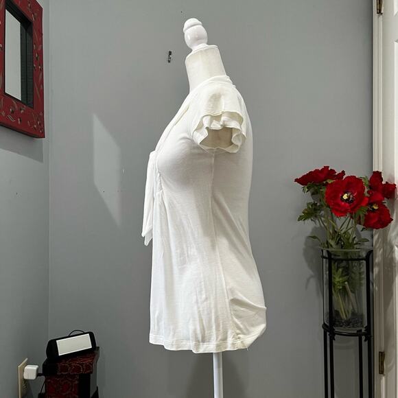 NEW ANTHRO Rails Romantic Casual Soft Pleated Flutter Lightweight T-Shirt S NWT - Picture 5 of 15